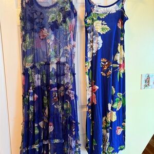 Floral Blue Maxi Dress Johnny Was
